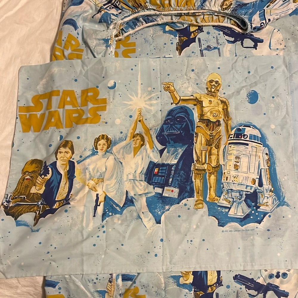 Star Wars Fitted Sheet and Pillowcase - Vintage